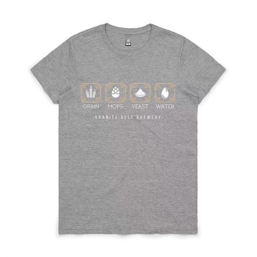 Grey T-Shirt with beer ingredients print