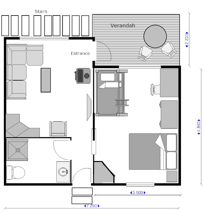 Family cabin floor plan